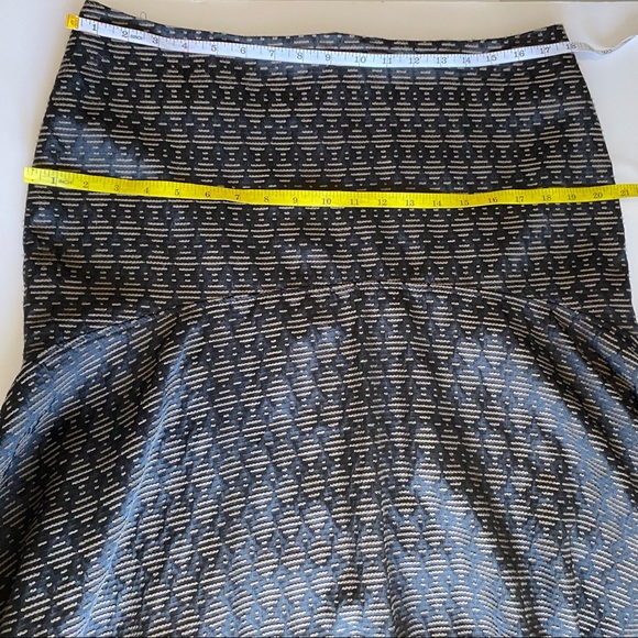 Cassis women’s fit and flare high low hem black and brown skirt. Size 12 - Picture 8 of 9